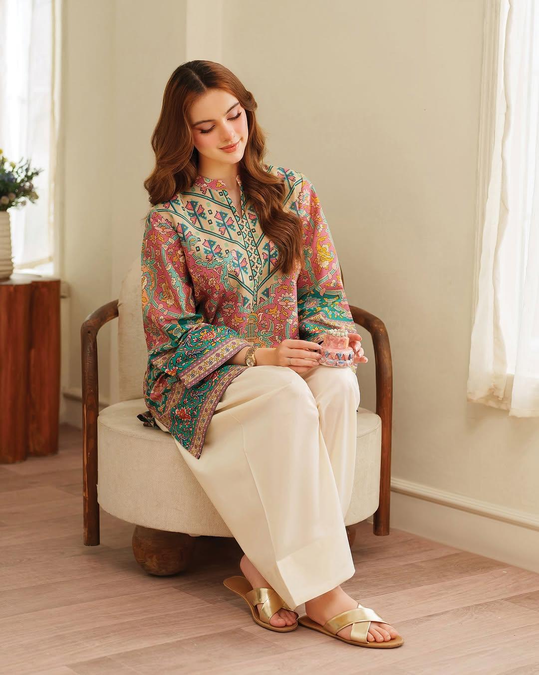 Mishal Digital Farshi Shalwar Co-Ord Set Premium