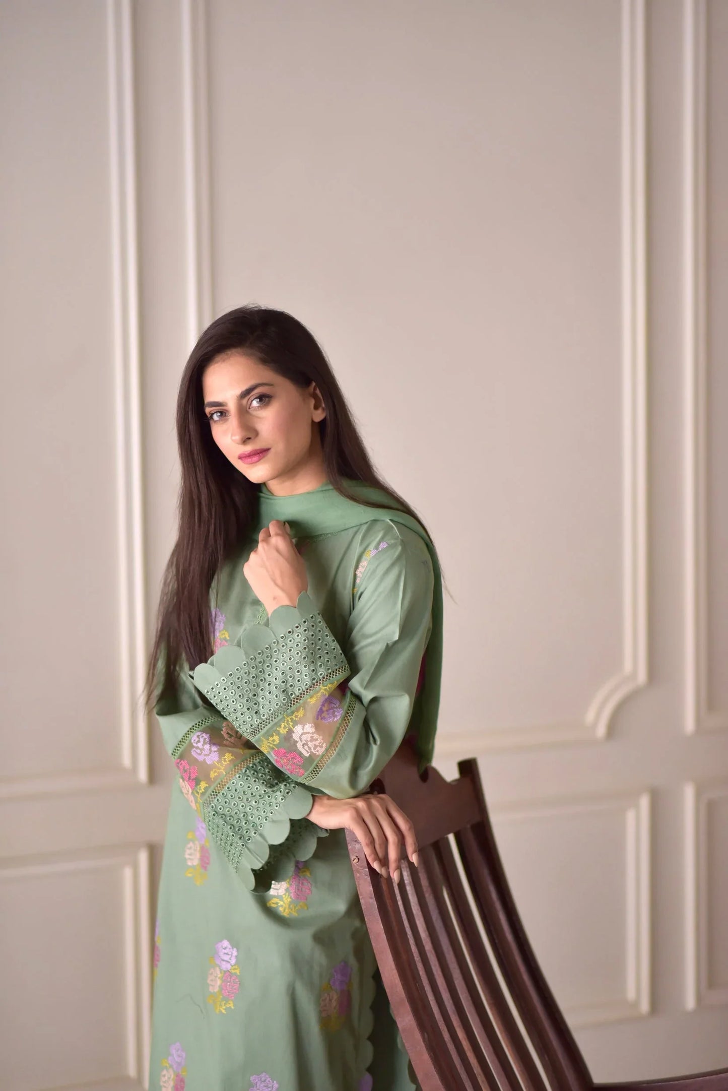Blossom Embroidered 3PC Premium