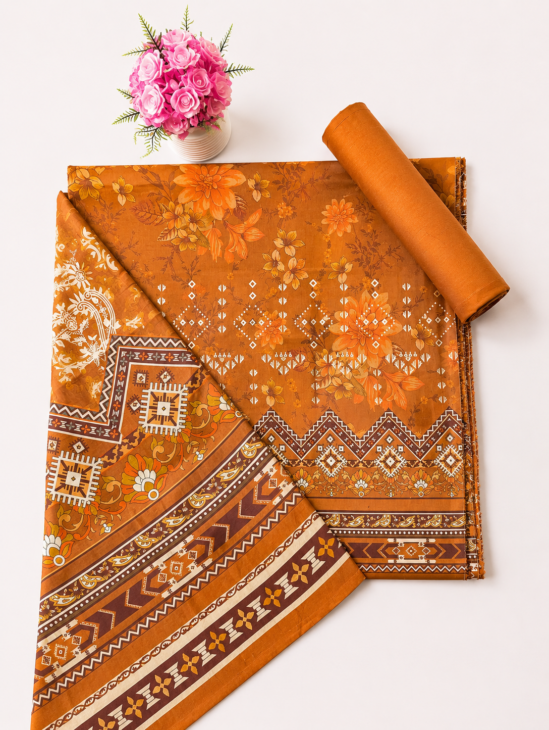 FizzabyZahir Amber Heritage – Luxury Printed Lawn 3 Piece Unstitched Suit