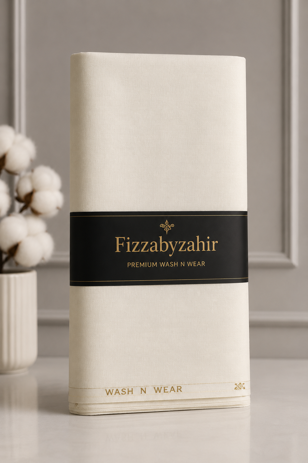 FizzabyZahir Executive Off White – Premium Men's Unstitched Collection