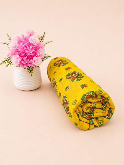 FizzabyZahir Mustard Muse – Premium All-Over Printed Lawn 2 Piece Unstitched Suit