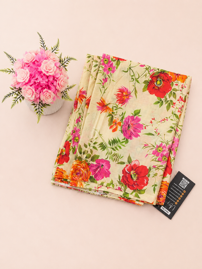 FizzabyZahir Ivory Blossom – Luxury Printed Lawn 2 Piece Suit