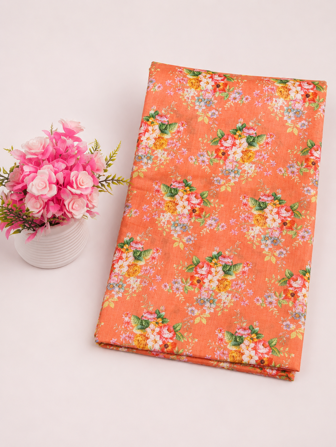 FizzabyZahir Coral Blossom – Premium Printed Lawn 2 Piece Unstitched Suit
