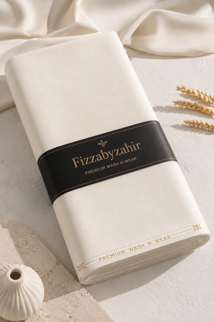 FizzabyZahir Executive Off White – Premium Men's Unstitched Collection