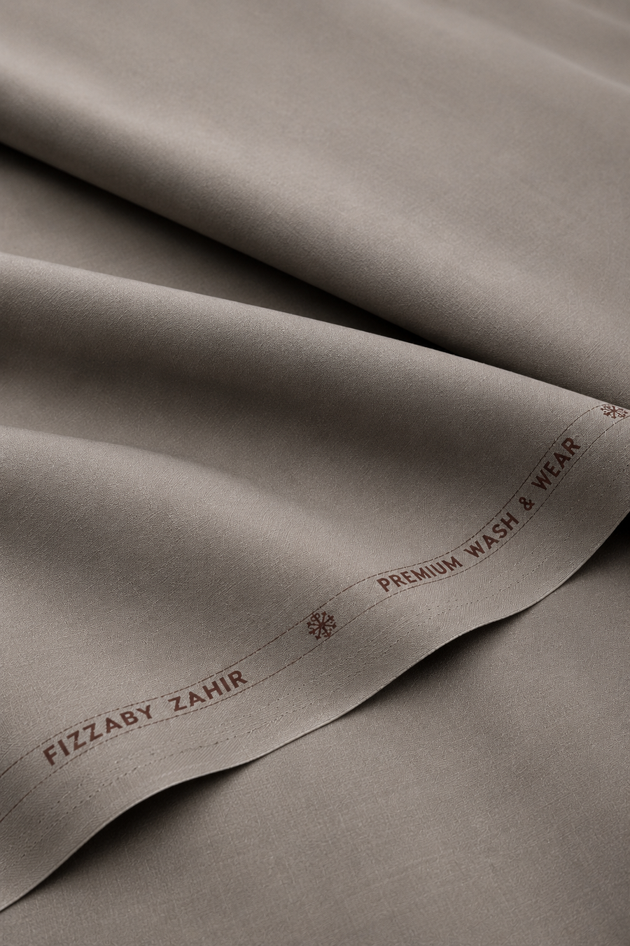 FizzabyZahir Stone Grey – Premium Unstitched Wash & Wear Shalwar Kameez for Men