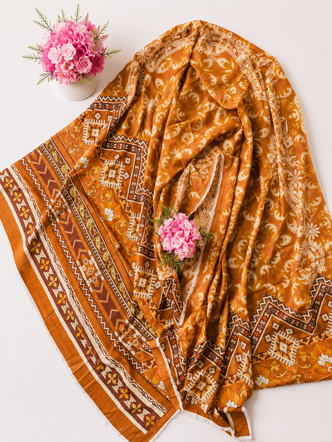 FizzabyZahir Amber Heritage – Luxury Printed Lawn 3 Piece Unstitched Suit