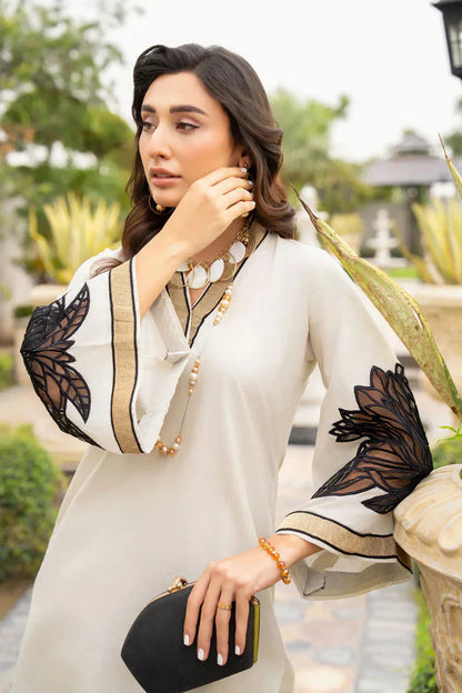 Almond Embroidered 2PC Premium