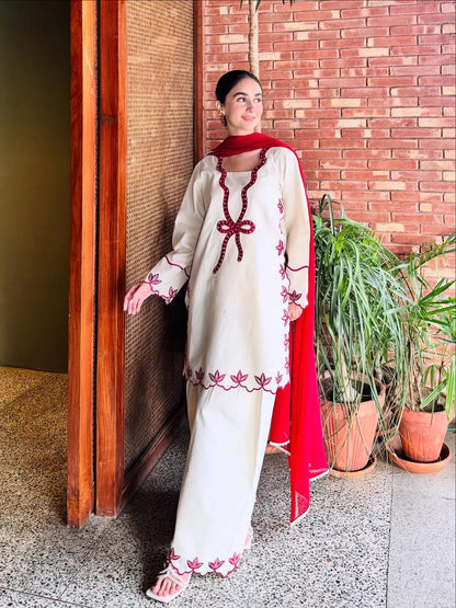 Zola Embroidered 3PC Premium Mid Season Arabic Lawn