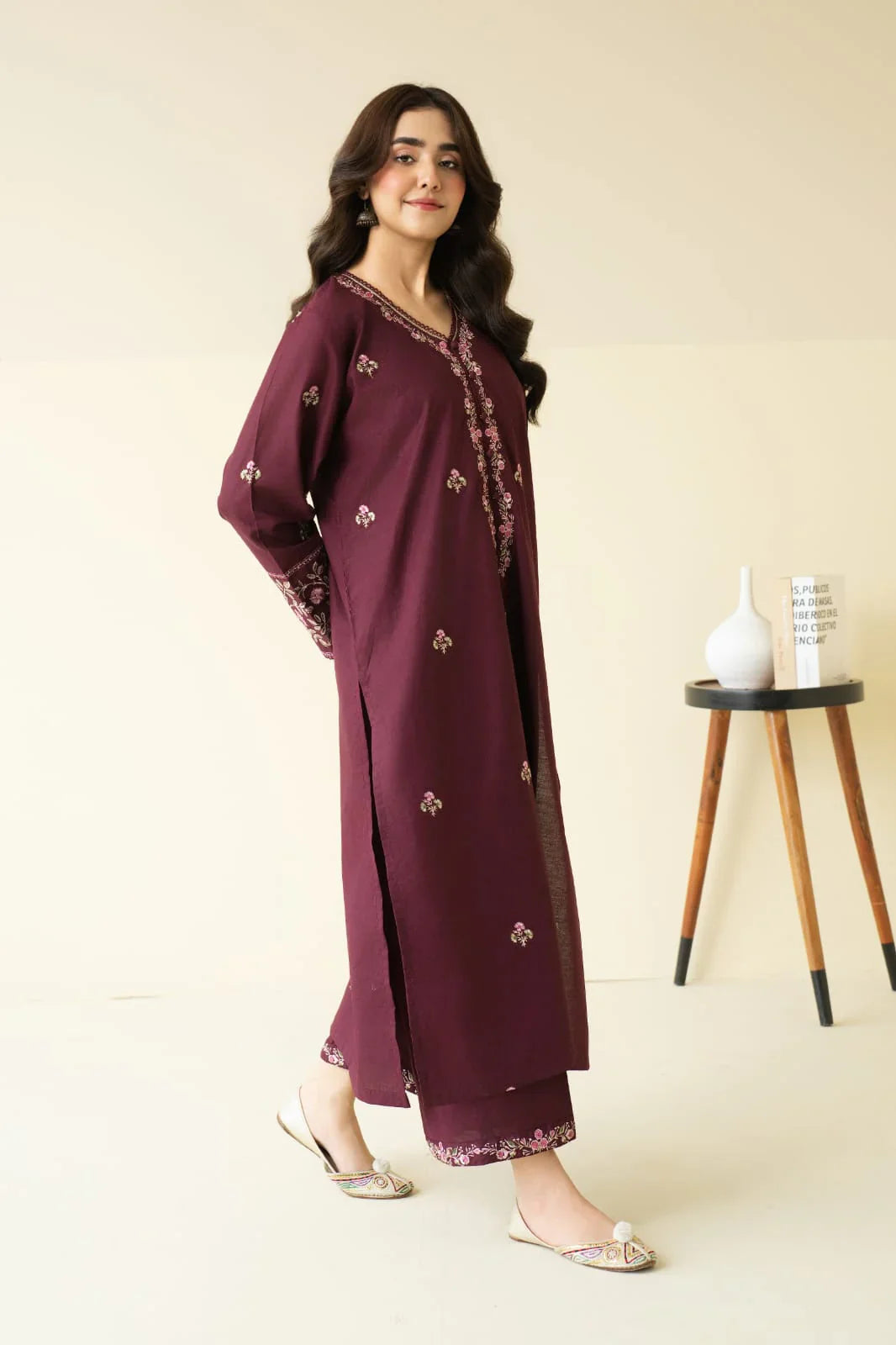 Mulberry Embroidered Co-Ord Set Premium Collection