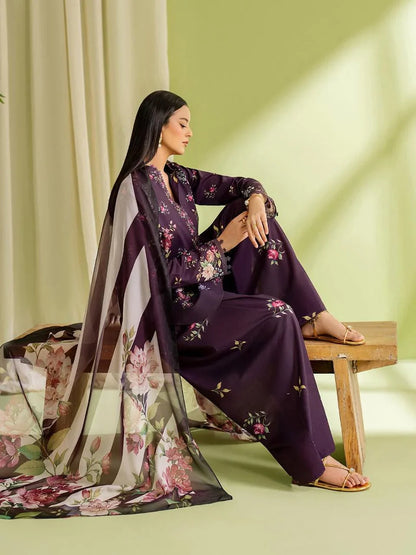 Jahan Digital Farshi Shalwar 3PC Luxury Silky Mid Season