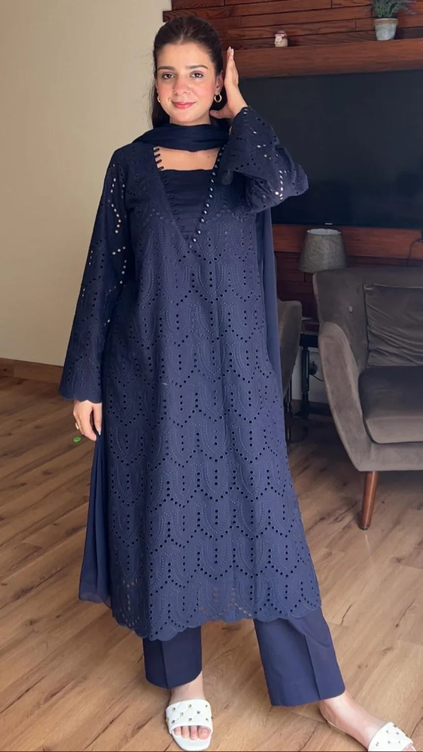 Chicken Kari Embroidered 3PC Luxury Collection