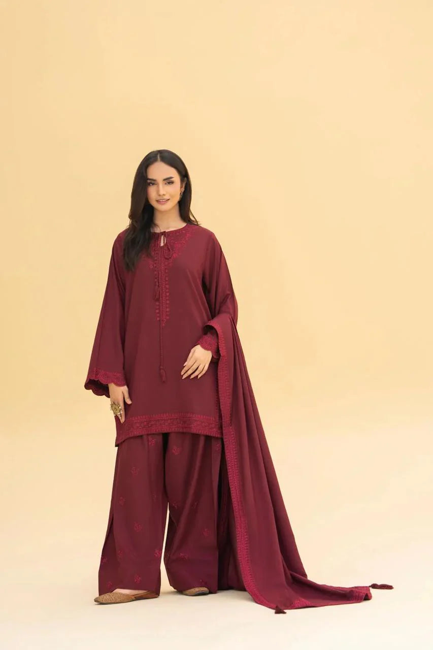Meherza Embroidered Farshi Shalwar 3PC Premium Collection