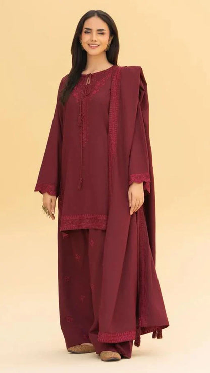 Meherza Embroidered Farshi Shalwar 3PC Premium Collection