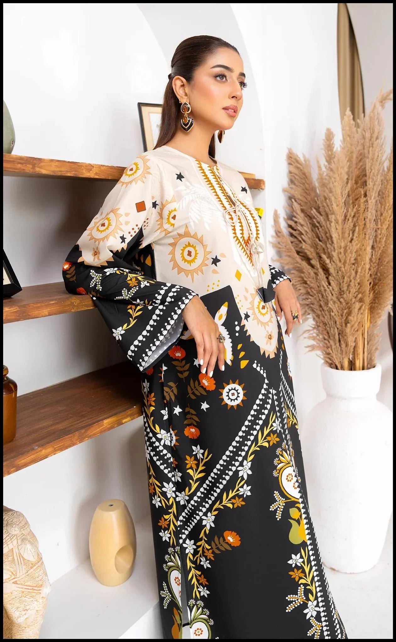 Isra Digital Co-Ord 2PC Winter Silk Set