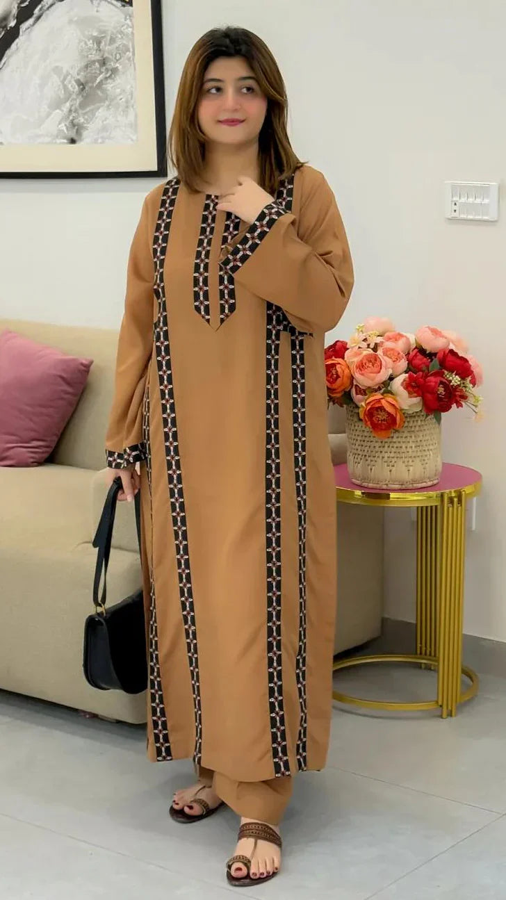 Zainab Emb Airline Style 2PC Premium Arabic Lawn