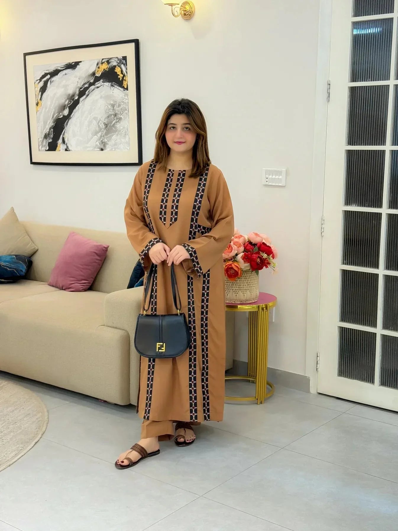 Zainab Emb Airline Style 2PC Premium Arabic Lawn
