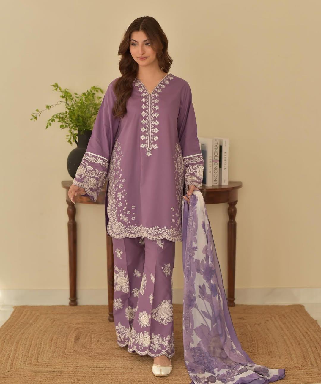 Shokh Embroidered 3PC Premium