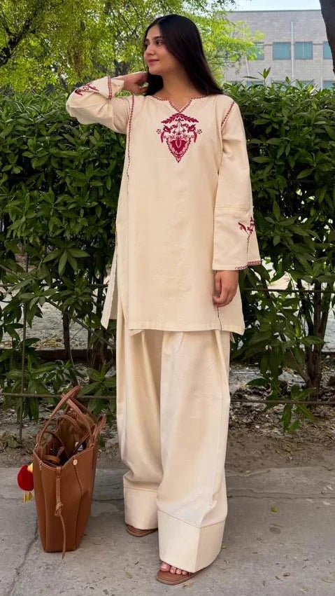 Loqab Embroidered Farshi Shalwar 2PC Winter Set