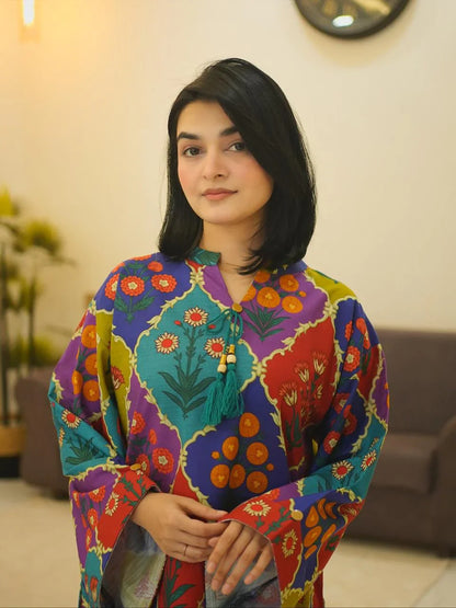 Khaddar Ameera Digital Co-Ord Set Premium Khaddar