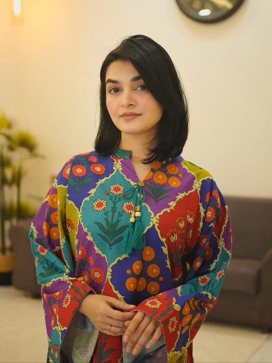 Khaddar Ameera Digital Co-Ord Set Premium Khaddar