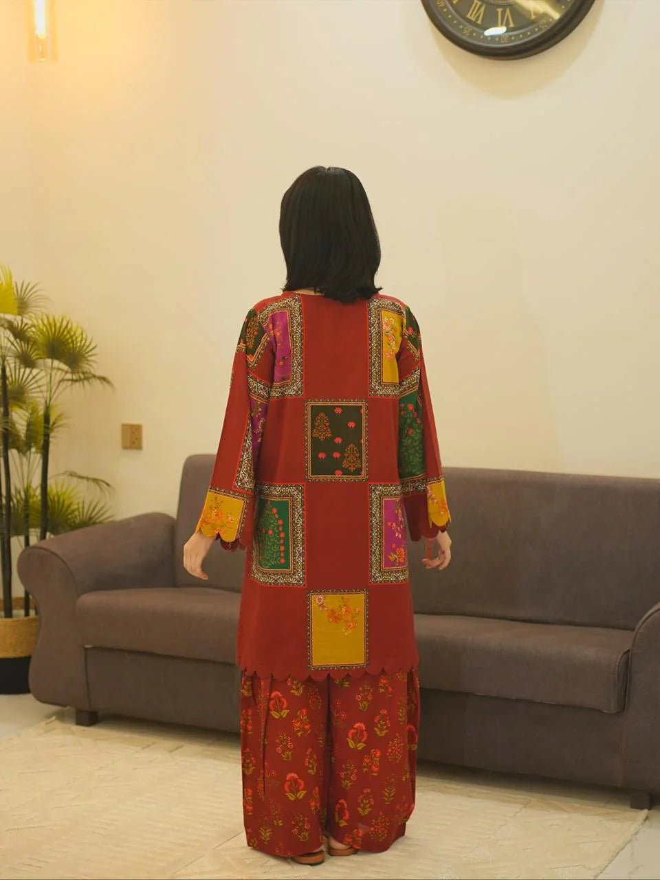 Khaddar Berry Co-Ord 2PC