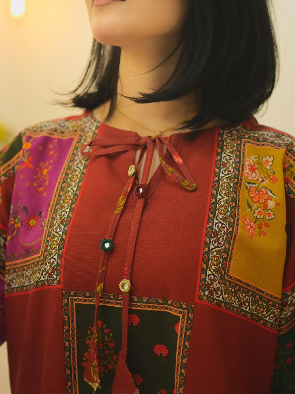 Khaddar Berry Co-Ord 2PC