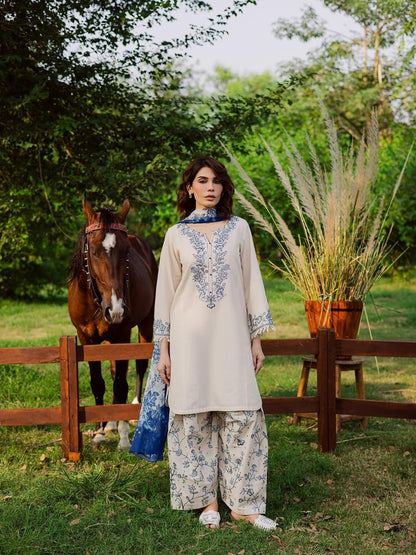 Batik Khaddar Embroidered 3PC
