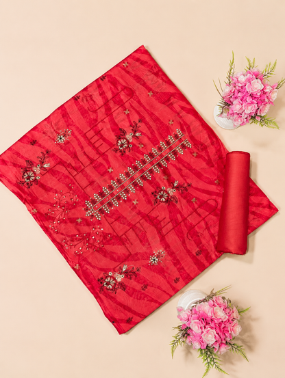 FizzabyZahir Ruby Royale – Luxury Embroidered Lawn 3 Piece Unstitched Suit