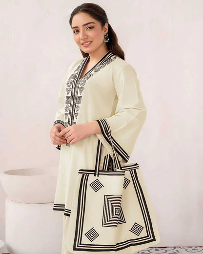 Pyramid Printed 2 Piece Set with Handbag Gift