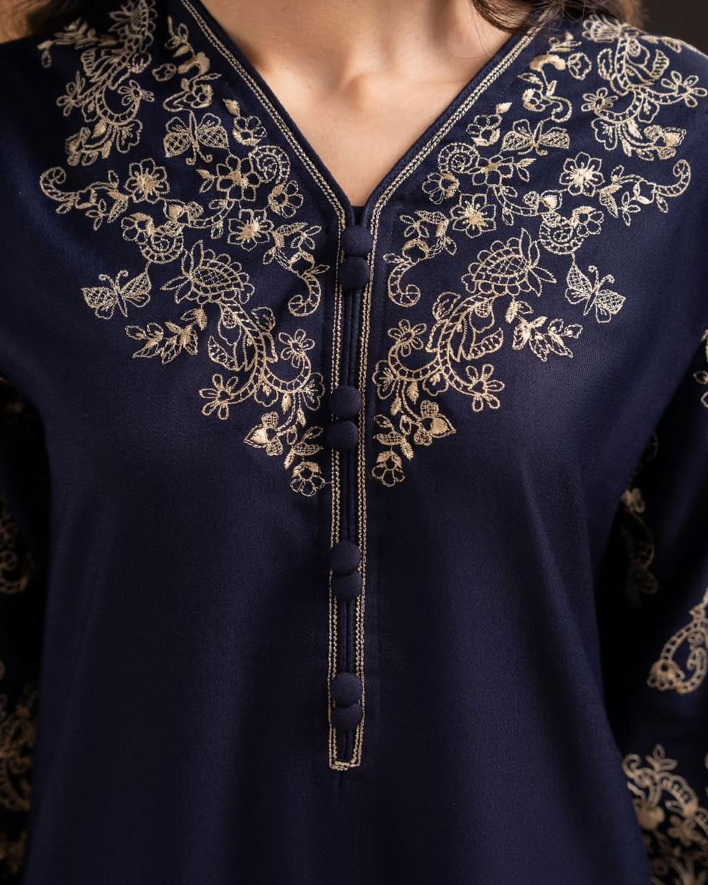 Blue Topz Embroidered 2PC