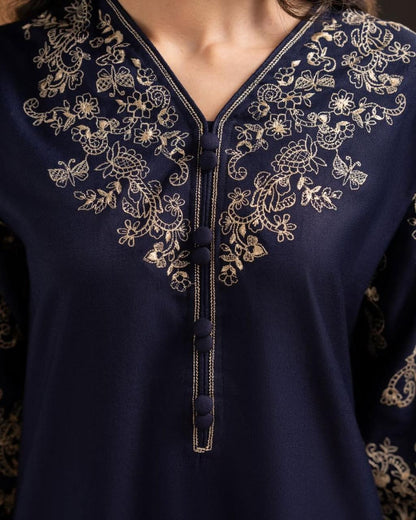 Blue Topz Embroidered 2PC