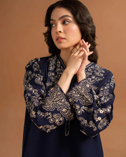 Blue Topz Embroidered 2PC