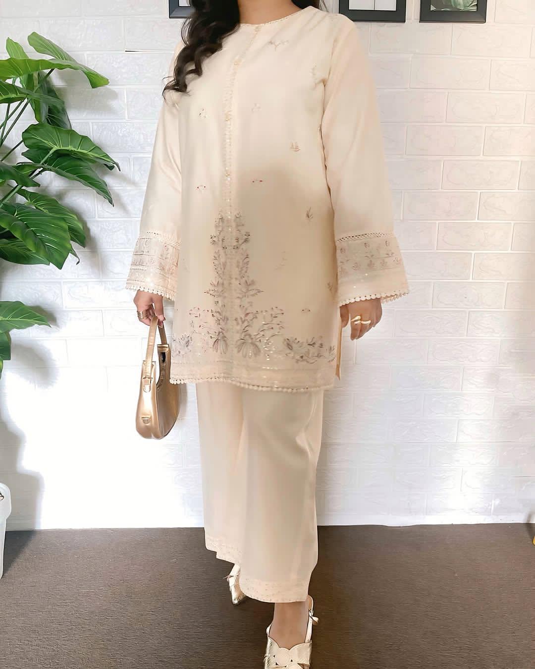 Jenifer Embroidery Co-Ord Set Premium Summer Linen