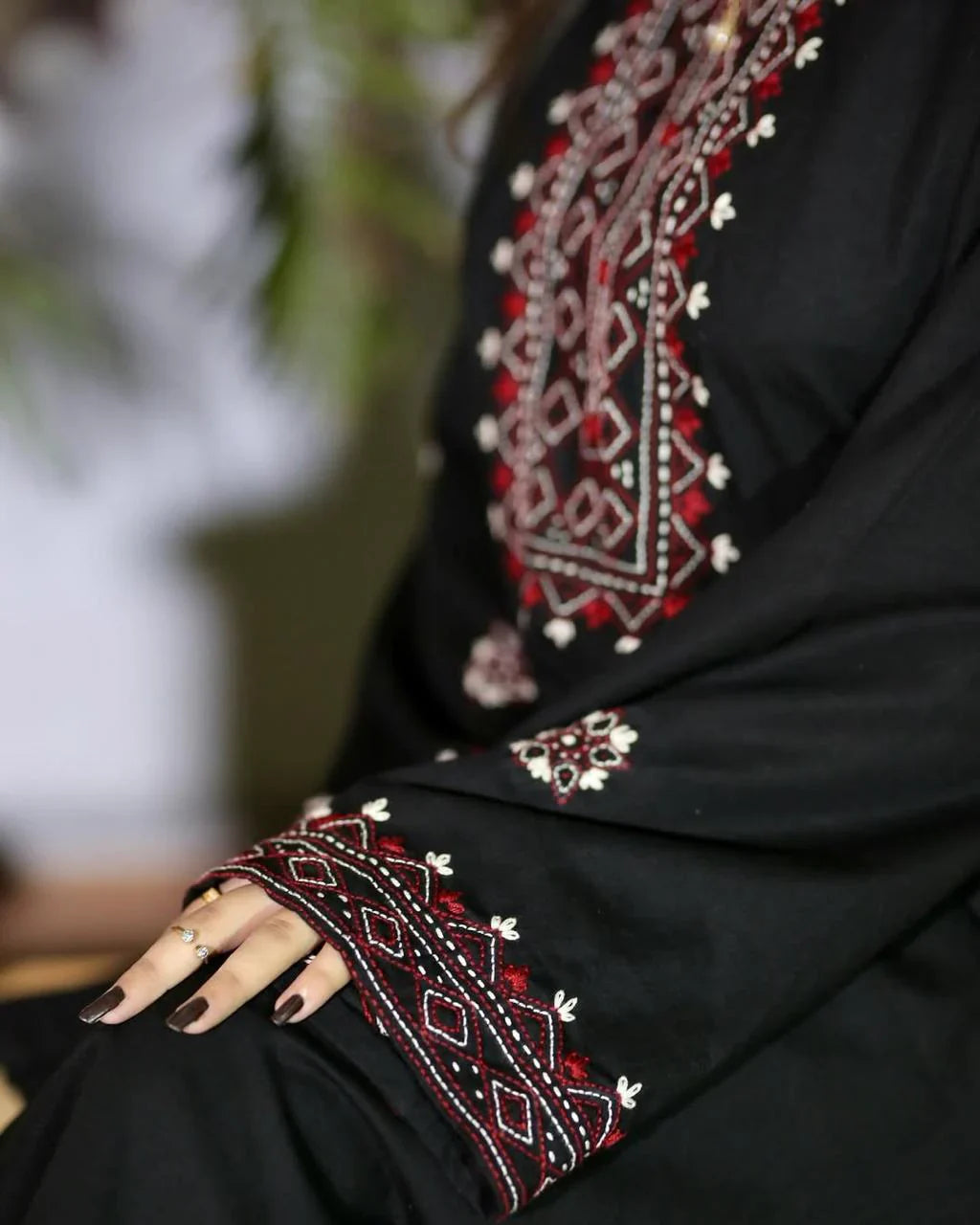 Black Luxe Embroidered 2PC