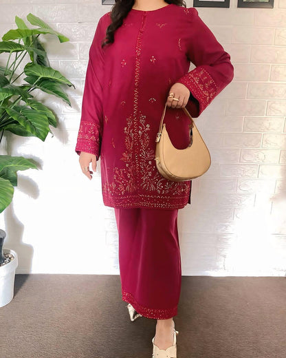 Jenifer Embroidery Co-Ord Set Premium Summer Linen