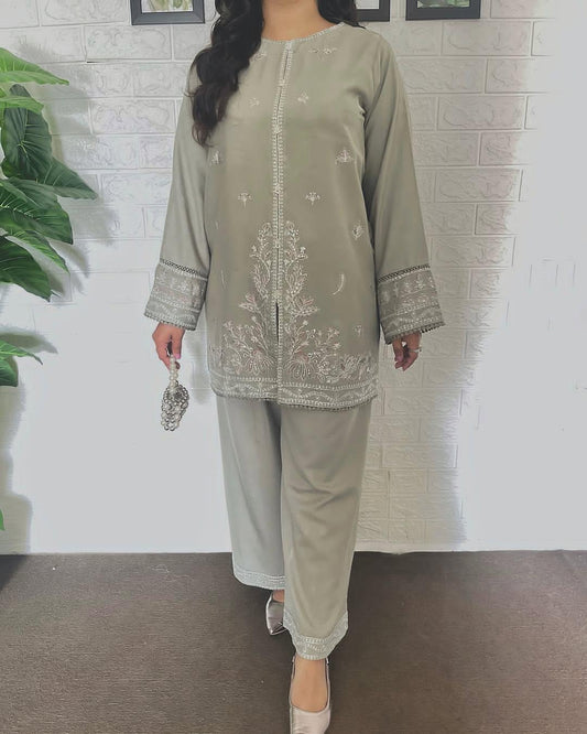 Jenifer Embroidery Co-Ord Set Premium Summer Linen