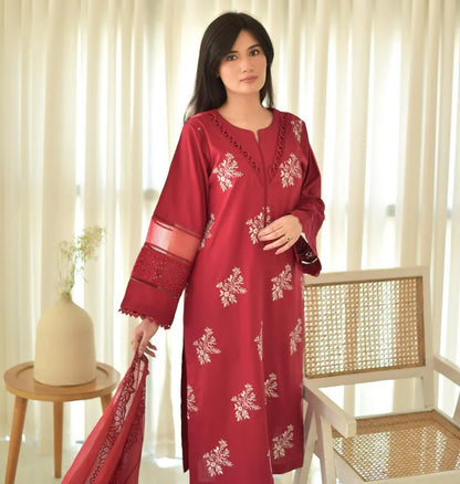 Horiya Embroidered Co-Ord Set Premium Summer Lawn Cotton