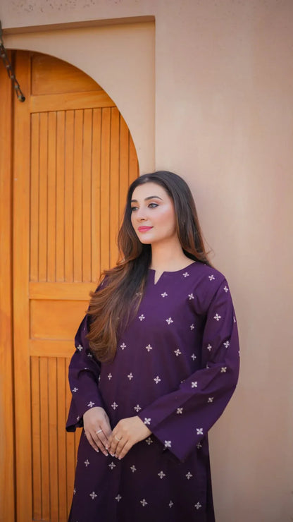 Zafa Embroidered Co-Ord Set Premium Lawn