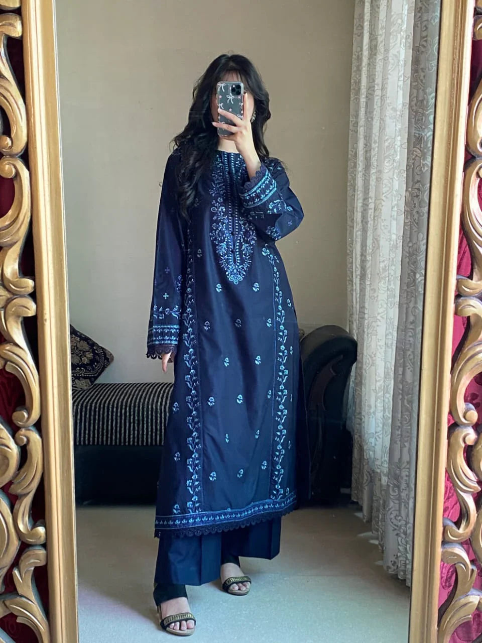 Zimal Blue 2PC Premium Lawn Cotton Summer Collection