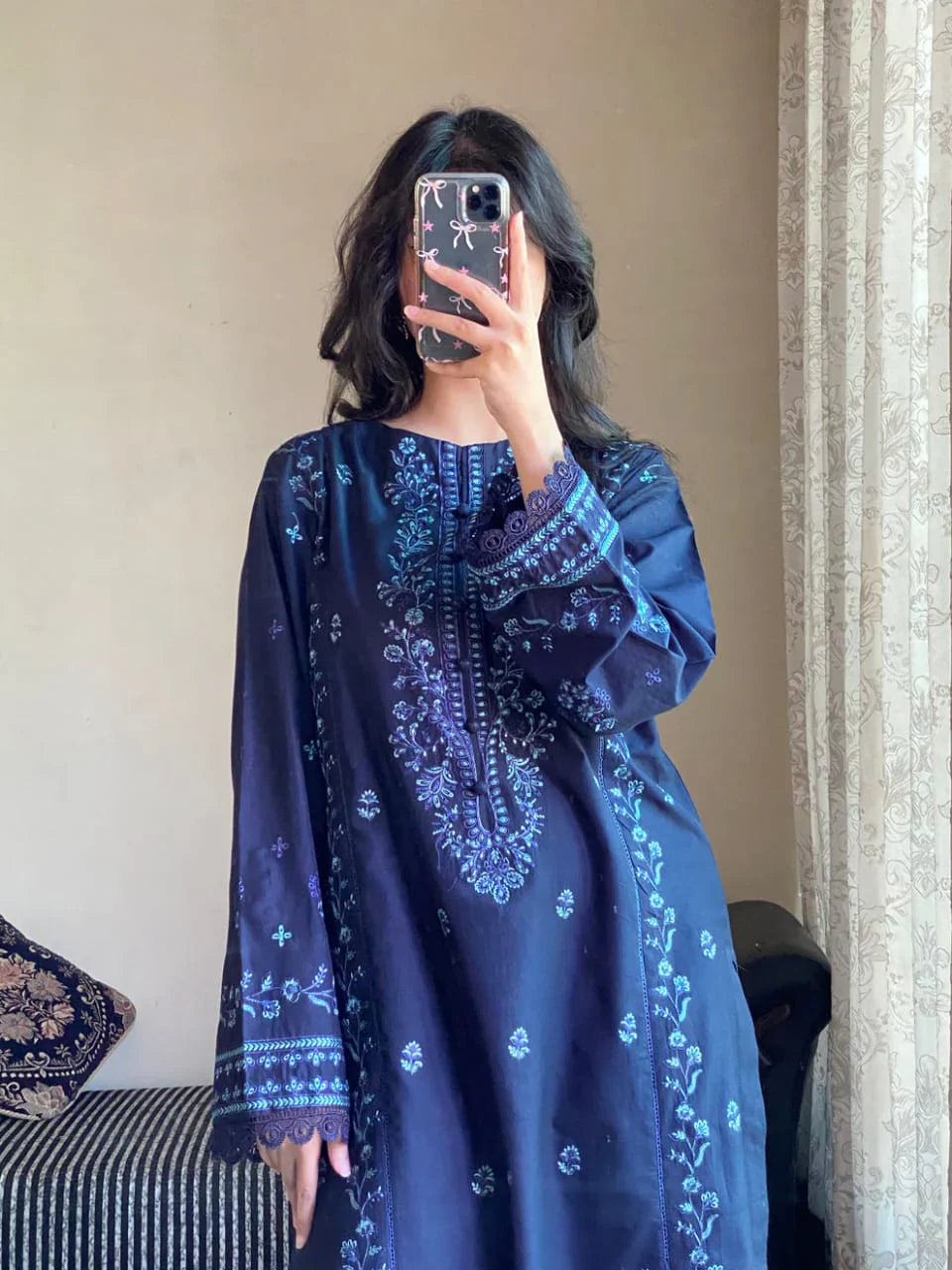 Zimal Blue 2PC Premium Lawn Cotton Summer Collection