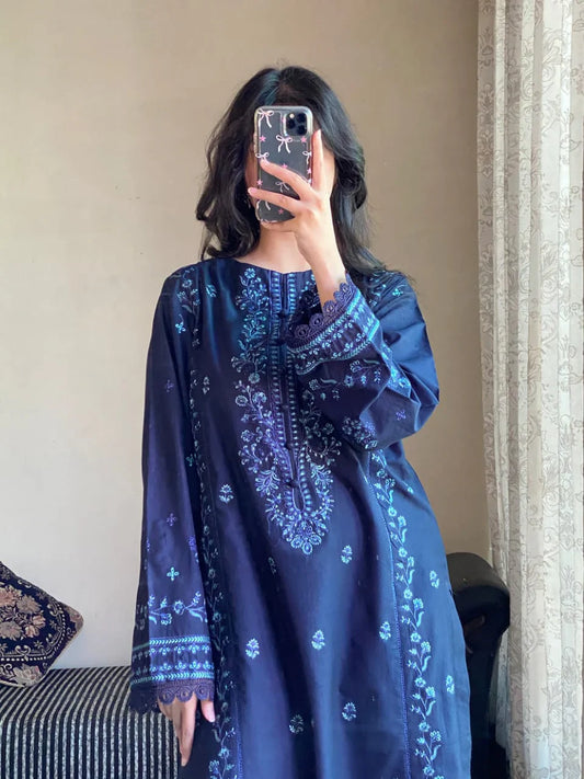 Zimal Blue 2PC Premium Lawn Cotton Summer Collection