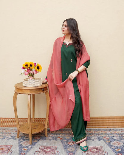 Hasena Fully Embroidered Farshi Shalwar 2PC Premium Summer Set