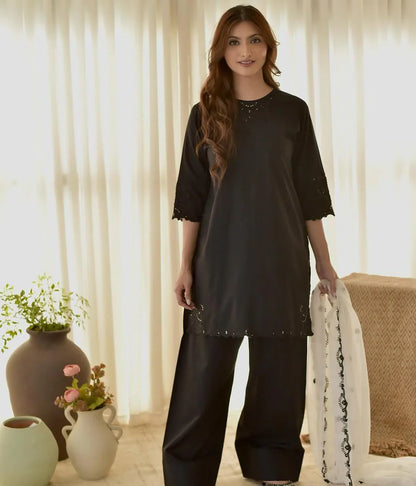 Aira Black Embroidered 3PC