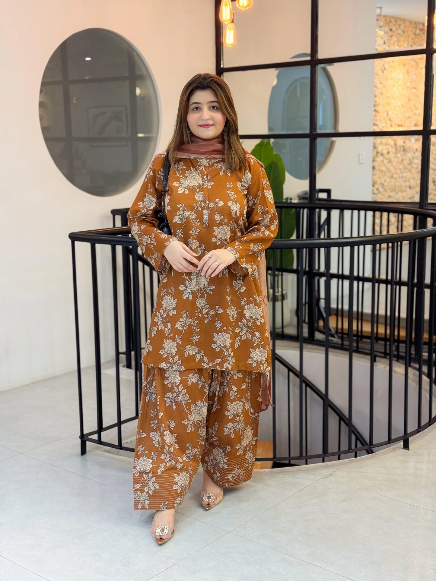 Meena Farshi Shalwar 3PC Digital Printed Set
