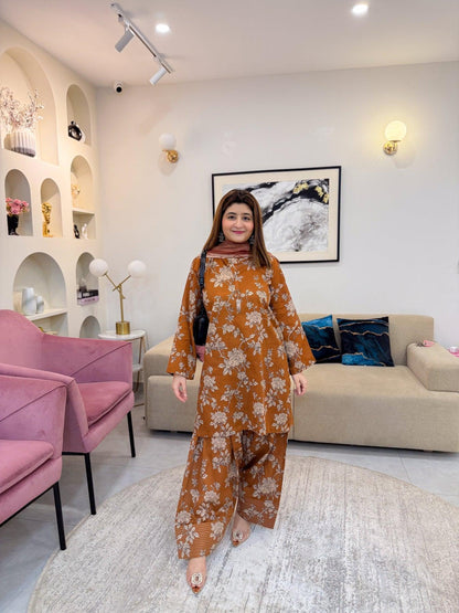 Meena Farshi Shalwar 3PC Digital Printed Set