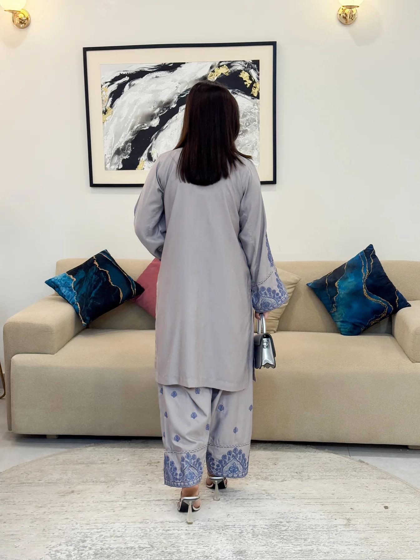 Aliya Embroidered Farshi Shalwar 2PC
