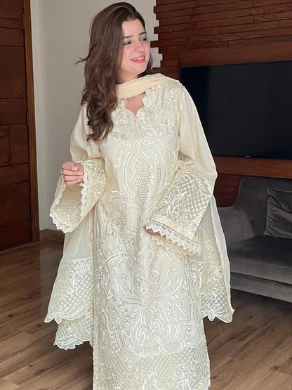 Rabeel Embroidered Shawl 3PC
