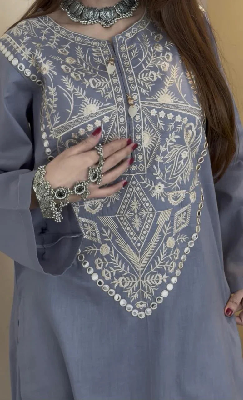 Daim Embroidered Co-Ord Set 2PC