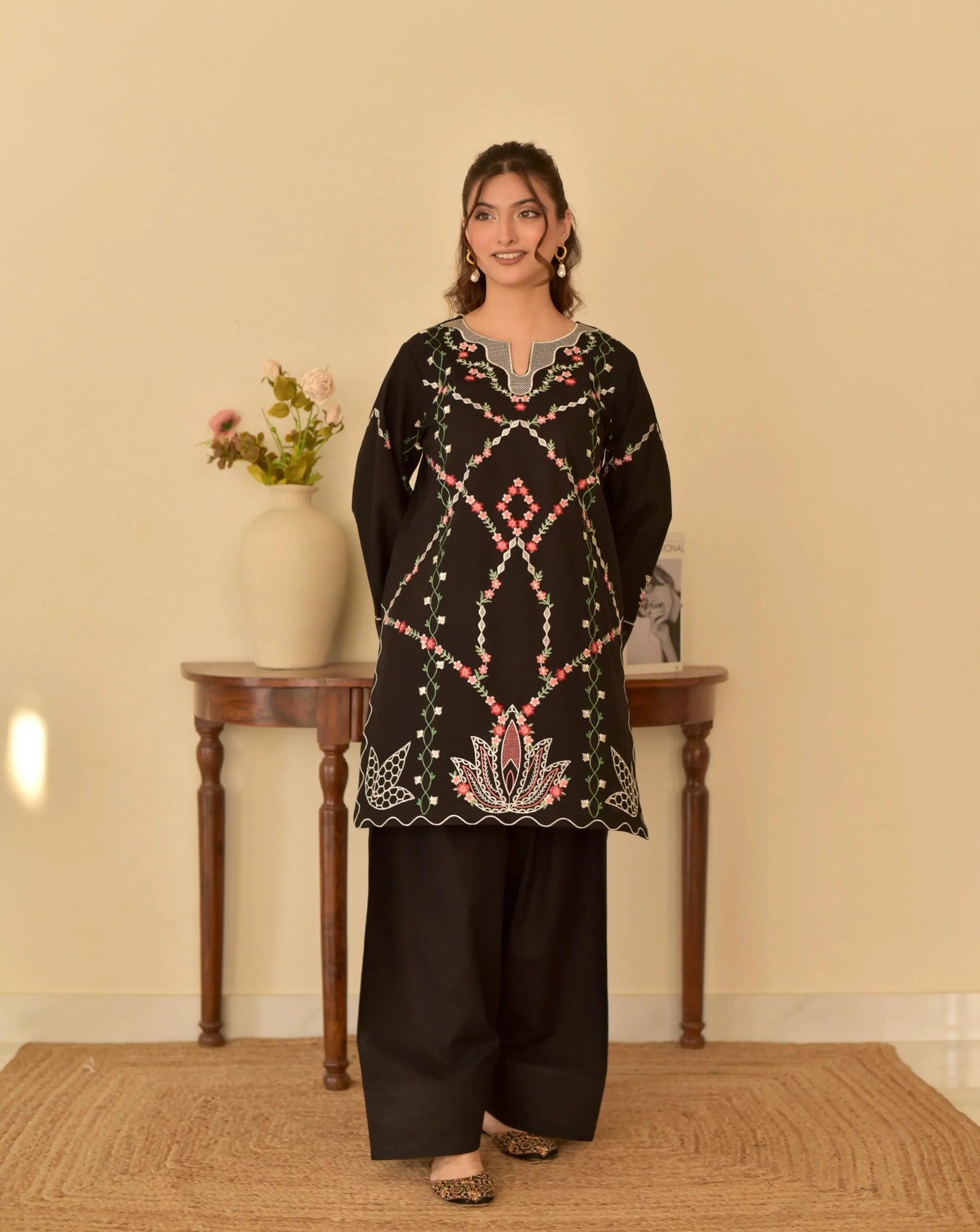 Simran Embroidered Farshi Shalwar 3PC Premium Lawn