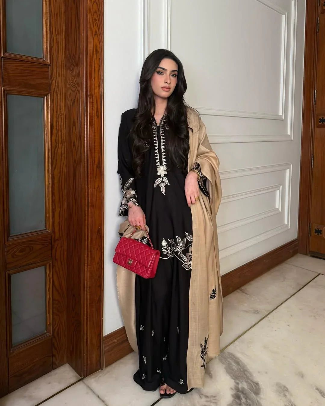 Midnight Embroidered Farshi Shalwar 3PC Premium Lawn